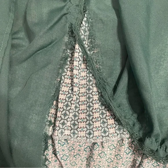 H&M Peasant Boho Tiered Dress Off the Shoulder Size 14 - Picture 7 of 7